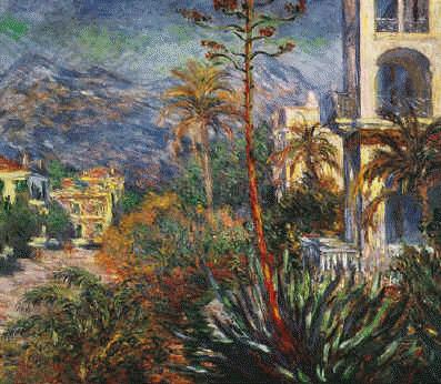Claude Monet Village with Mountains and Agave Plant oil painting picture